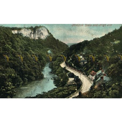 Matlock Dale & High Tor, Derbyshire, Valentines Series Postcard