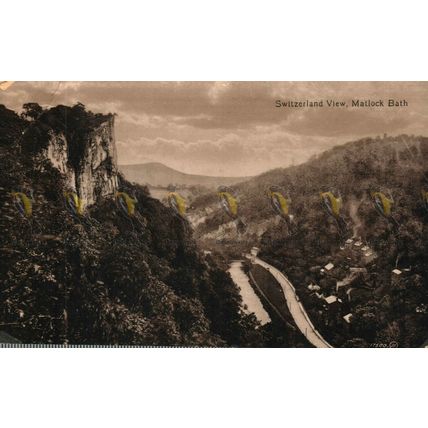 Switzerland View, Matlock Bath, Derbyshire, Valentines Series 17500 jv Postcard
