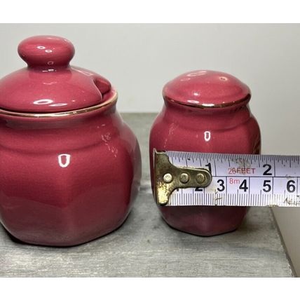 Sugar, Salt and Pepper Shaker Set x 3 Ceramic Vintage Collectible Decor Display