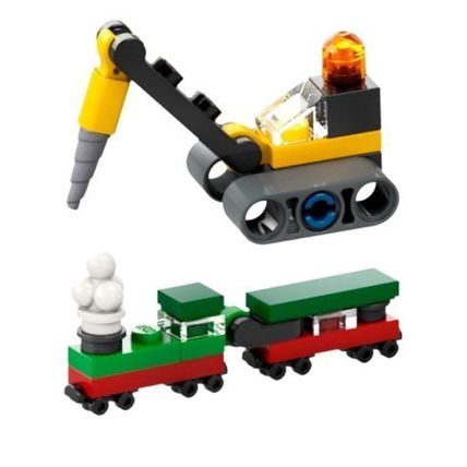 NEW Official Lego Holiday Toy Drill Truck & Holiday Express Microsets