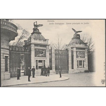 Entrée Principale du Jardin Zoologique, Anvers, c.1900-05 - H Nacken CPA
