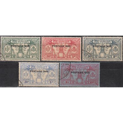 Nouvelles Hebrides 1925 Michel Taxe 1 - 5 Cote (2005) 37.50 € Armoiries