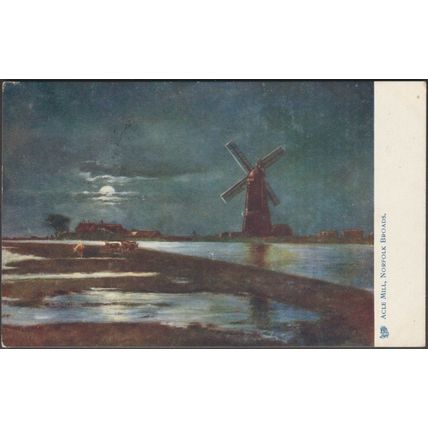 Acle Mill, Norfolk Broads, 1904 - Tuck's Oilette Postcard