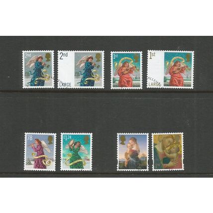 GB 2007 Christmas Angels & Madonna & Child 1st & 2nd Issue Used Sets SG 2787 /94