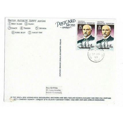 Falkland Islands FAGA British Antarctic Territory Postcard