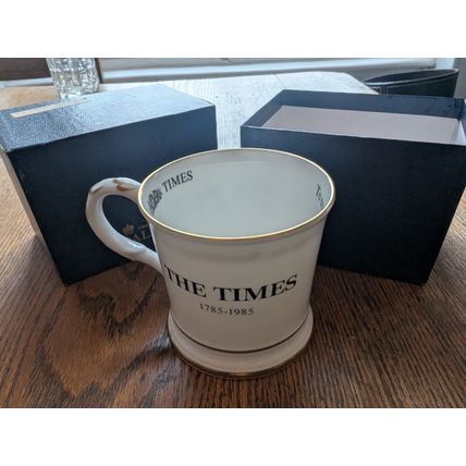 THE TIMES 200 staff only 1985 Coalport Commemorative Mug fine bone china BOXED
