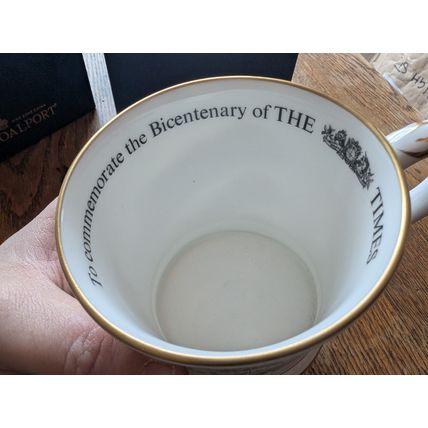 THE TIMES 200 staff only 1985 Coalport Commemorative Mug fine bone china BOXED