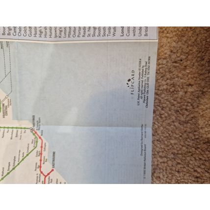 British Railways Network Southeast Gld Card Holder Map