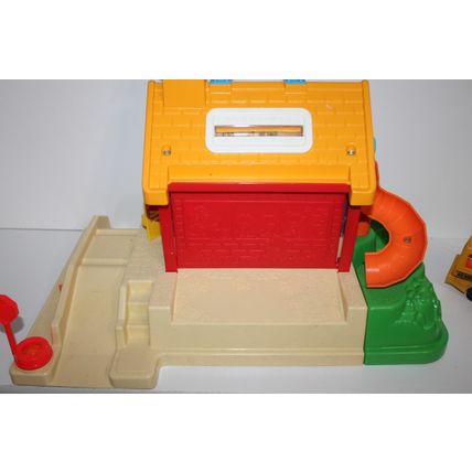 VTG Fisher Price Little People School House Playground Bus 80s Toys 2550 Set