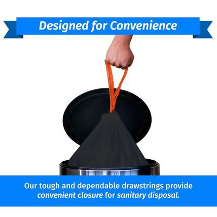 Reli. 30 Gallon Trash Bags Drawstring | 250 Count Bulk | Black | 30 Gallon Garba