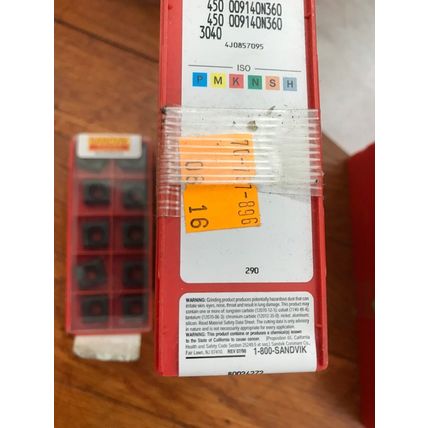 lot 100 SANDVIK COROMANT 450 009140N360 CARBIDE INSERTs,3040, 009140N360 ,EJ