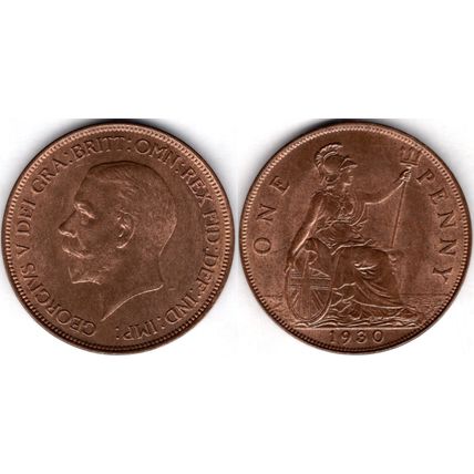 Great Britain. George V. Penny 1930. AU. dy23475