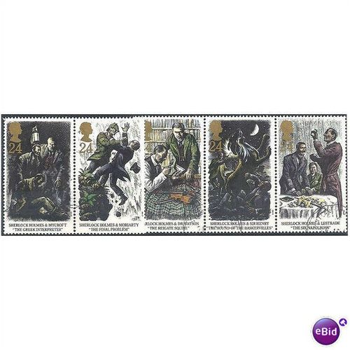 1993 Sherlock Holmes Set SG1784-88 Fine.Used.