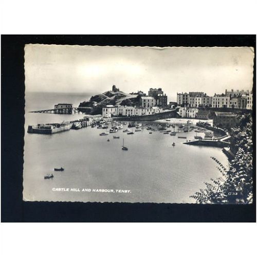 Wales TENBY Castle Hill and Harbour Postcard (G.33)