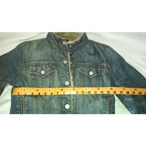 Gap acrylic fleece lined demim jacket xs extra small boy girl youth teen