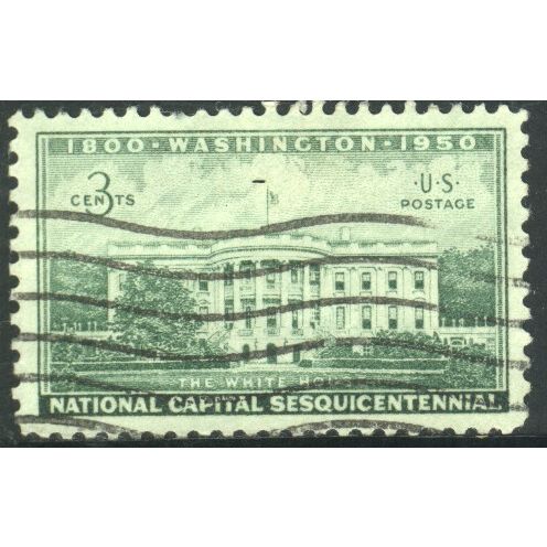 USA 1950 - SG986 - 3c green - The White House - used