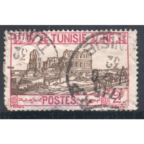 Tunisia 1926 - SG143 - 2fr brown/red - Ampitheatre, El Djem - used