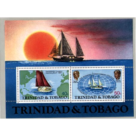 Trinidad & Tobago 1974 World Voyage La Borde Miniature Sheet Mint SG MS456 stamp