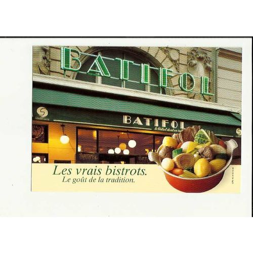 Advertising BATIFOL BISTRO Paris Postcard