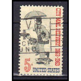 Used 1238 5c City Mail Very Fine KA5302