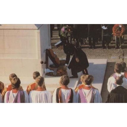 Prince Charles Lays A Wreath At The Cenotaph Wedding Royal Postcard
