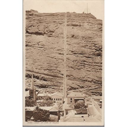 Jamestown, St. Helena - Jacobs Ladder - postcard, 1951