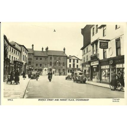 Suffolk STOWMARKET Ipswich Street Postcard (Frith STK.6)