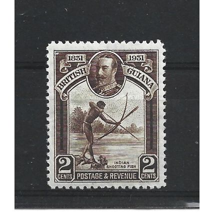 BritishGuiana.SG284 2c Indian Shooting Fish.Mounted Mint.Jan25