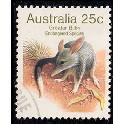 Australia 1981 Animal Endangered Species. Bilby 25c Used Stamp