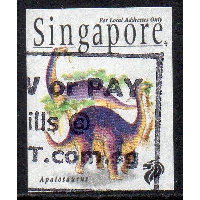 Singapore 1998 Prehistoric Animals - Apatosaurus Local s/a Used