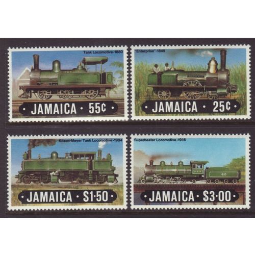 Jamaica 1984 Railway Locomotives Unmounted Mint NHM SG 612-615 Sc 583-586 stamp