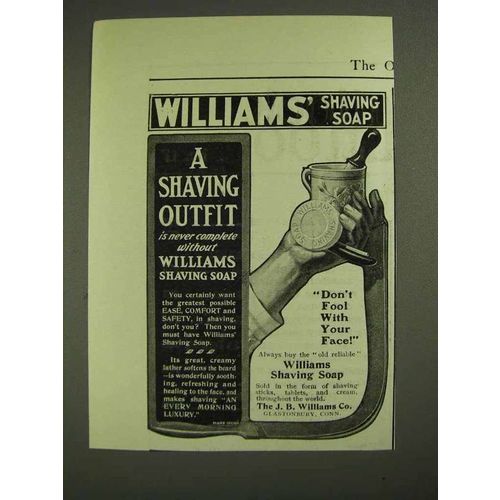1903 Williams' Shaving Soap Ad - A Shaving Outfit