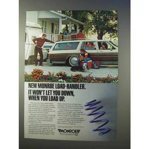 1985 Monroe Load-Handler Springs Ad - Won't Let Down
