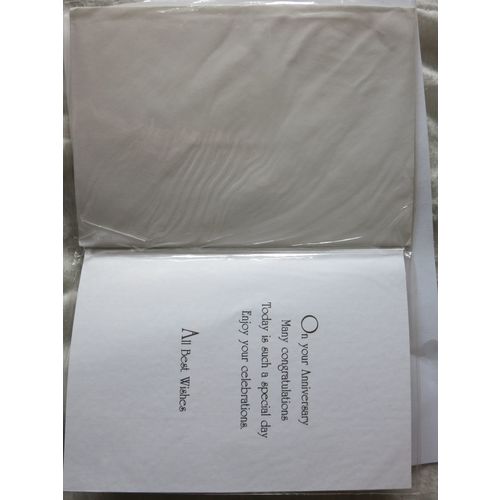 Wedding On Mum And Dad's Siver Anniversary Roses Bottle of Champagne Card A5.