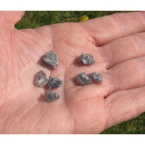 B Iolite Raw Crystals Gemstones 7 Pcs Energy Work Gridding Metaphyical