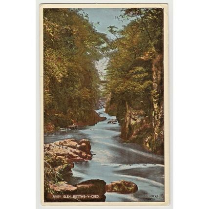 Valentine's postcard Fairy Glen, Betws-y-Coed, Conwy, Wales.