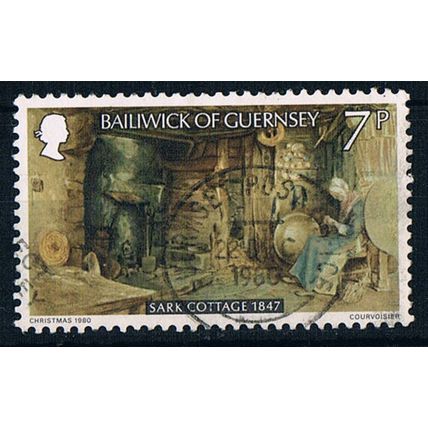 Guernsey 1980 SG221 GU7 Christmas - Sark Cottage 7p Used Stamp