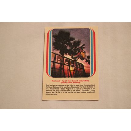 Russ Gosnell WIRED! 1977 Donruss Skateboard STICKER NO. 5