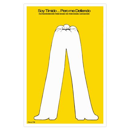 Movie Poster decor for French film.The SHY guy.France.Home room wall decoration