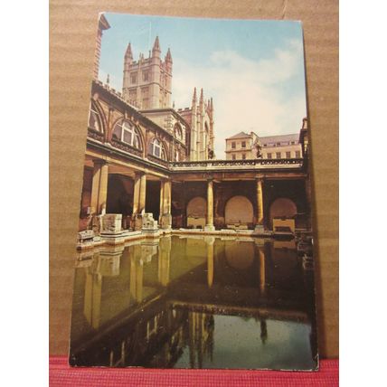 THE ROMAN BATHS & ABBEY, BATH. used postcard 1971 pm PT6303 =