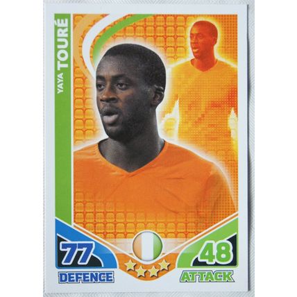 2010 Topps Match Attax World Cup Trading Card - Ivory Coast, Yaya Touré