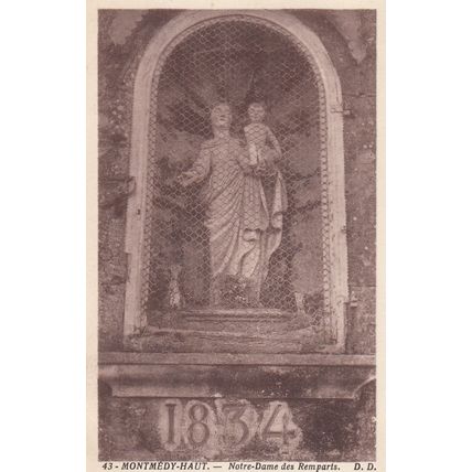 Montmedy Haut Notre Dame Des Remparts Holy Mary Statue Postcard