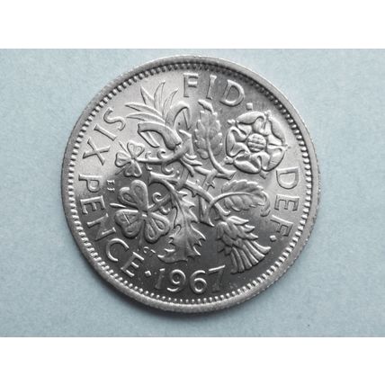 1967 Sixpence 6d 001 Nice
