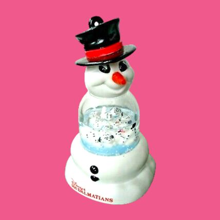 McDonalds Disney 101 Dalmatians Snow Dome Globe Snowman's Best Friend 1996 4.75"