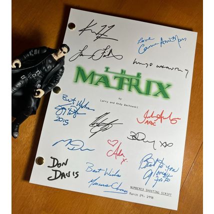 The Matrix Script Signed- Autograph Reprints- 131 Pages- Keanu Reeves