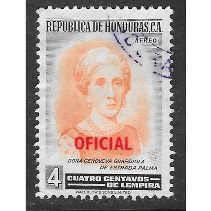 HONDURAS 1955 1960 DONA GUARDIOLA PORTRAIT OFFICIAL USED