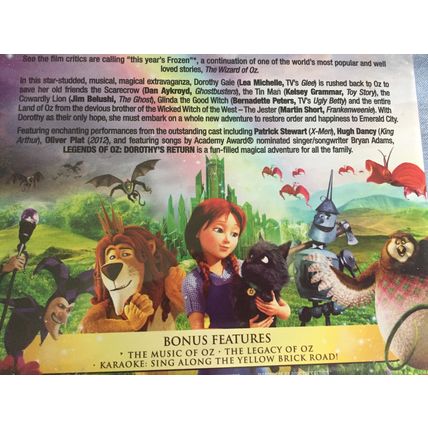 Legends of OZ - Dorothy's Return (2014 Blu-Ray of animated film sequel)