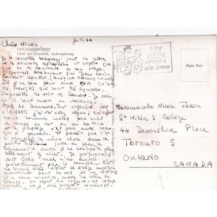 Frilandsmuseet Gard Fra Ostenfeld Sydvestslesvig Postcard used 1964 VGC