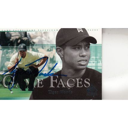TIGER WOODS GAME FACES 2005 AUTOGRAPHED PGA GOLF TOUR HOF MAJOR CHAMPION PLAYER