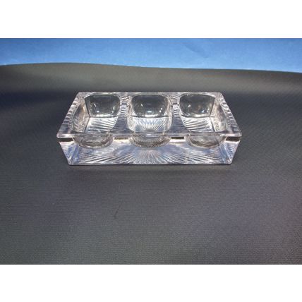 Antique 1800's 1900s Vaseline Glass Jewelry Tray Trinket Dish 6" Length 3" Wide